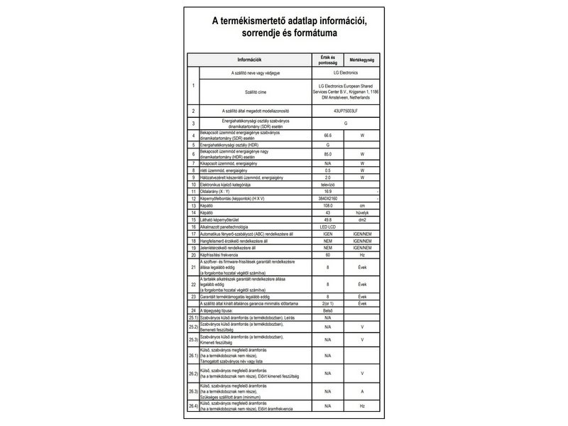 Lg 43UP75003LF 43