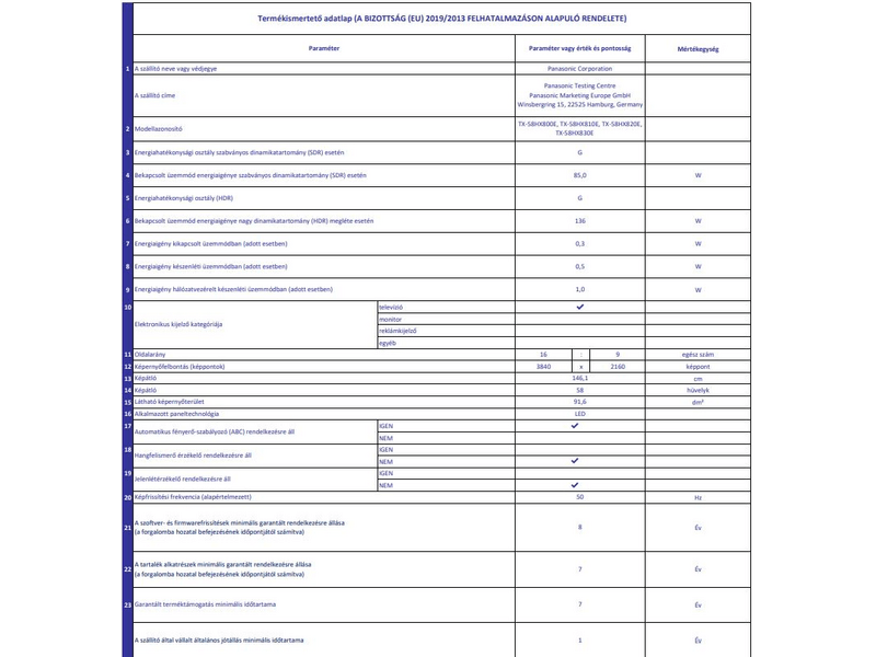 Panasonic TX-58HX810E 4K Ultra HD LED Smart Tv