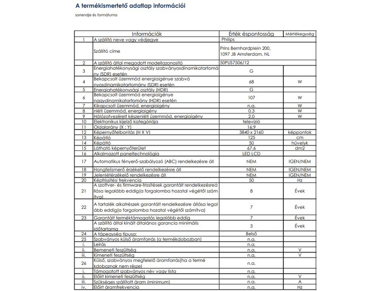 Philips 50PUS7506/12 50