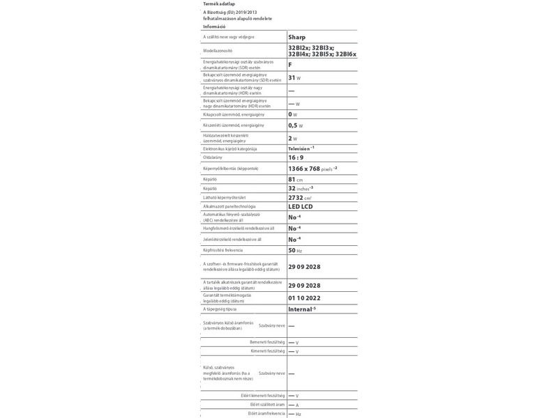 Sharp 32BI2EA HD Ready Android Smart LED TV