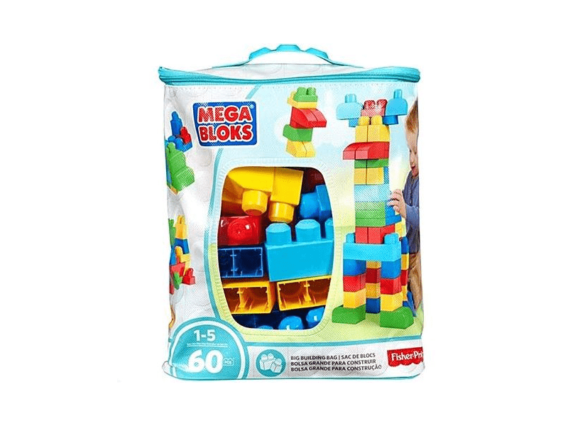 Mega Bloks Klasszikus színű építőkockák táskában - 60db (DCH55)