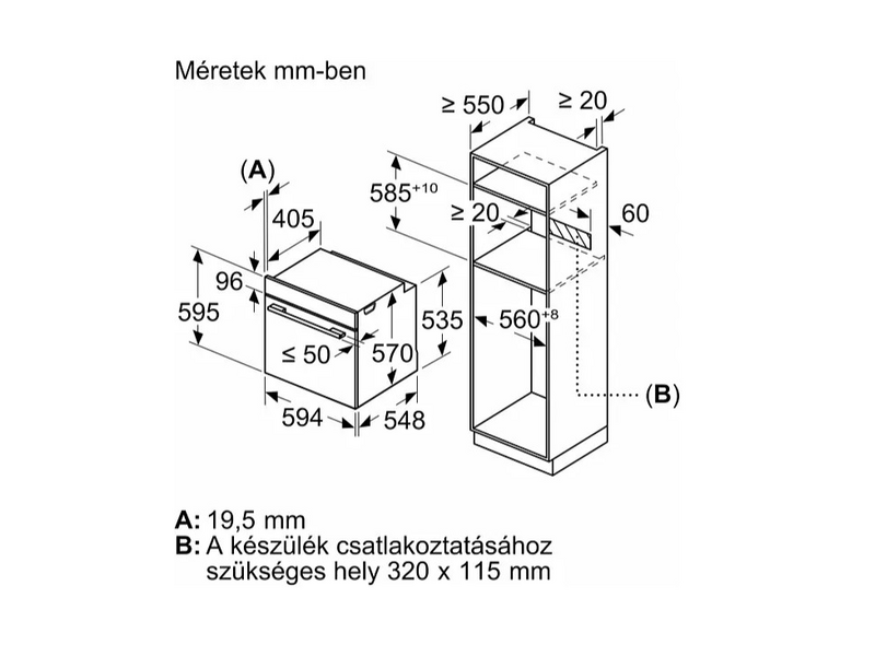 Bosch HRA534EB0 Beépíthető sütő