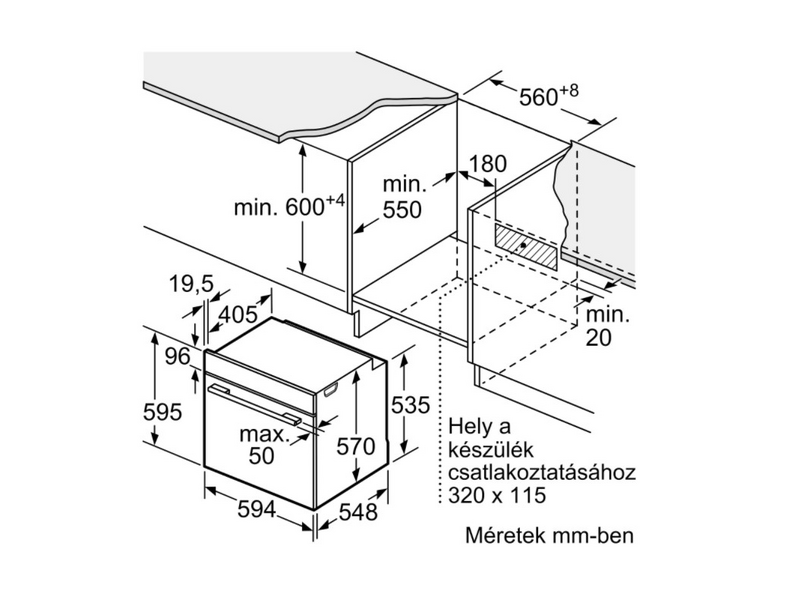 Bosch HRA574BS0 Beépíthető sütő