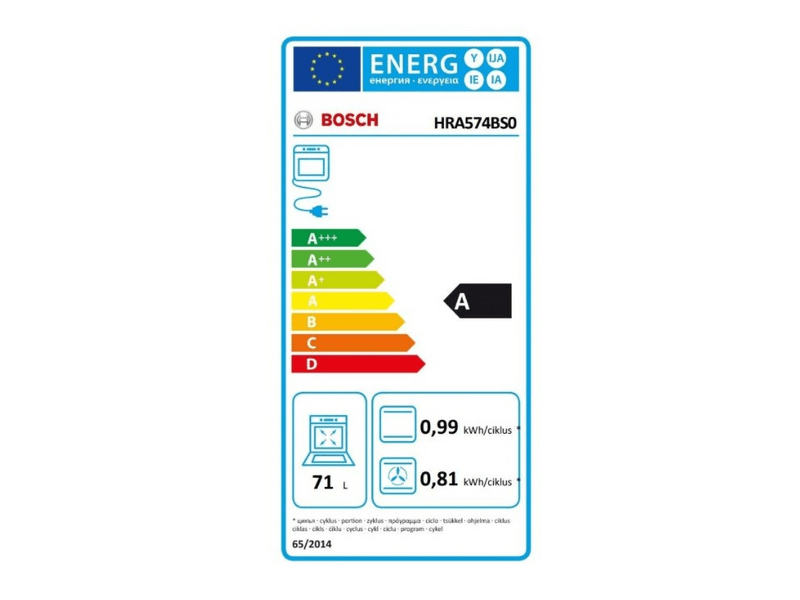 Bosch HRA574BS0 Beépíthető sütő