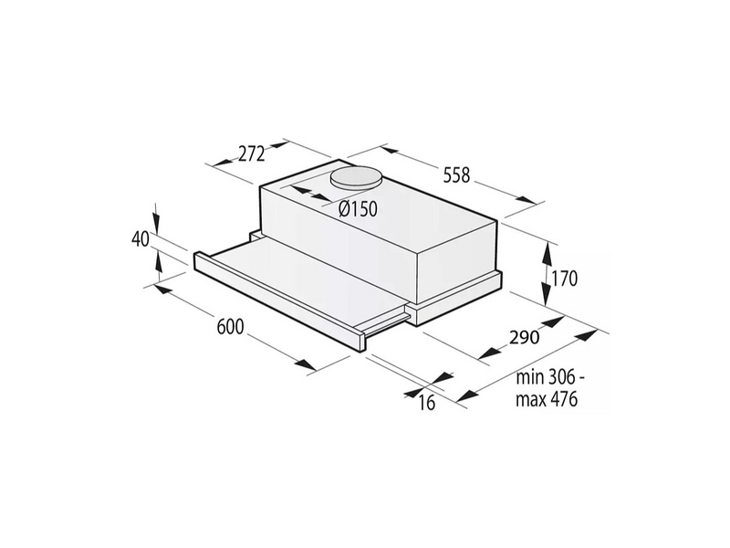 Gorenje TH60E3W Teleskopska napa