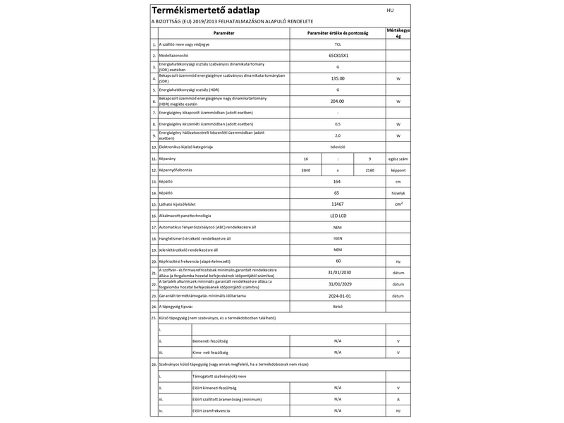 TCL 65C815 4K UHD QLED SMART TV