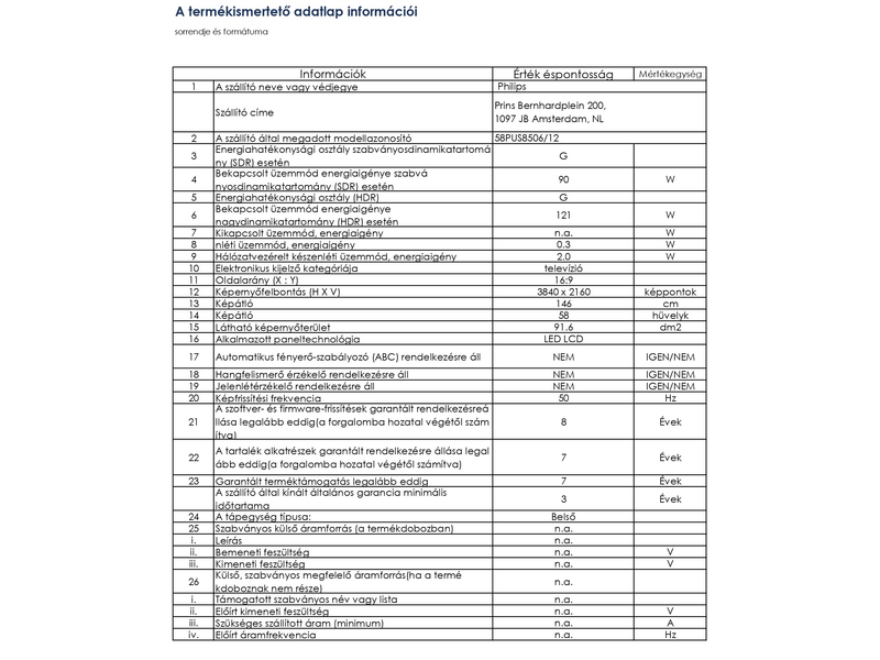 Philips The One 58PUS8506/12 58