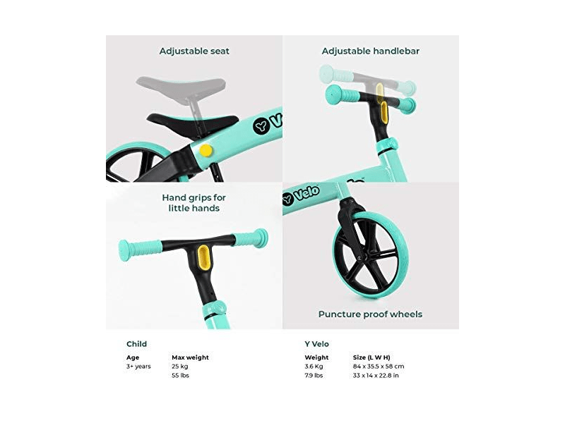 Yvolution Y-Velo Balance Bike Futóbicikli, zöld