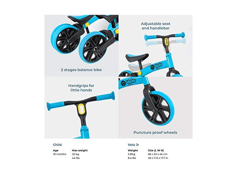 Yvolution Y-Velo Junior Balance Futóbicikli, kék