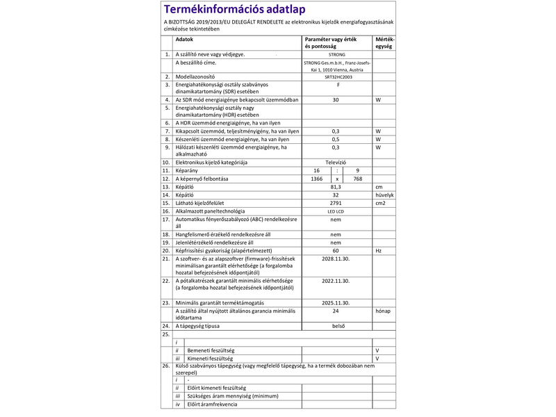 Strong SRT 32HC2003 HD LED Tv