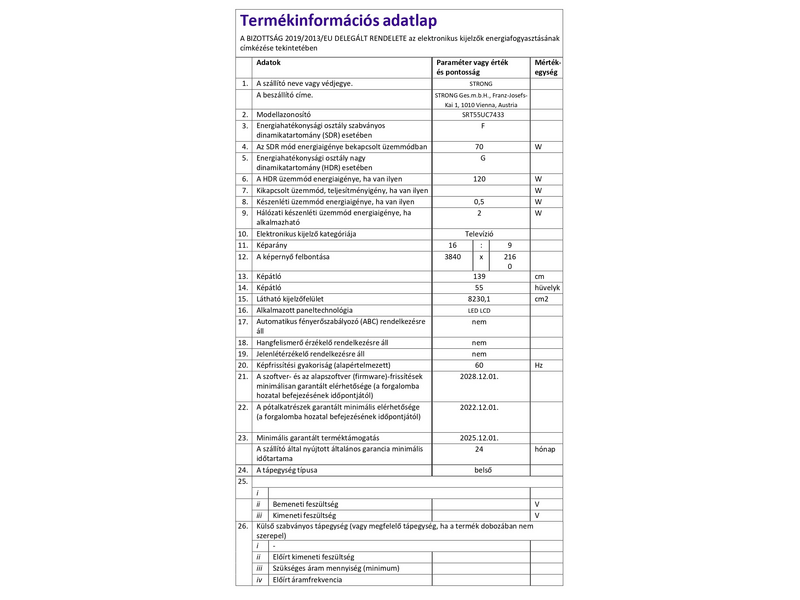 Strong SRT55UC7433 55