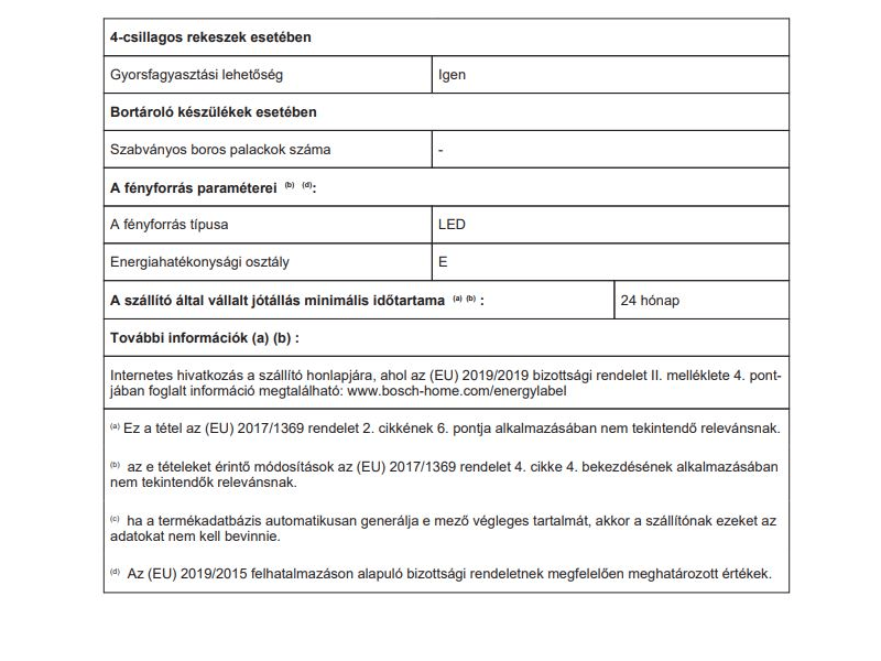 Bosch KIN86NSF0 Beépíthető alulfagyasztós hűtőszekrény
