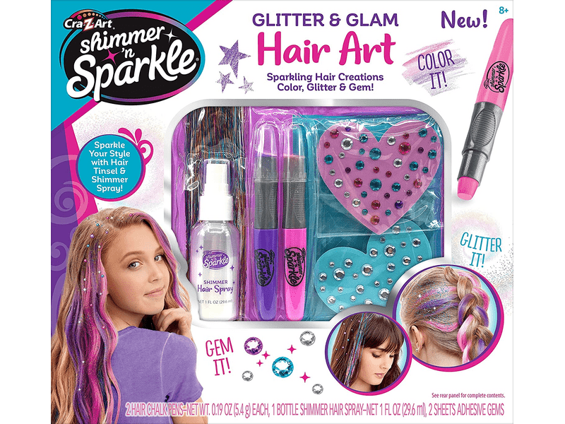 Cra-Z-Art Shimmer N Sparkle Csillogó fémes haj készlet (65539)