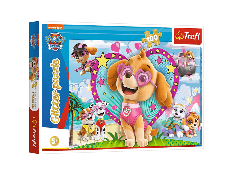 Trefl Mancs őrjárat - Sky csillámló puzzle 100 db-os (14818)
