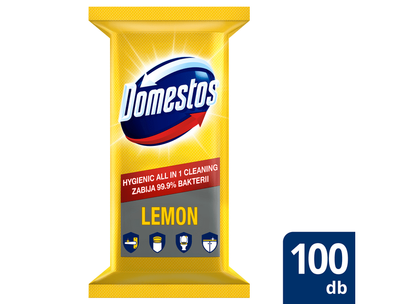 Domestos Lemon higiéniai törlőkendő, 100 db