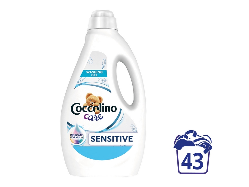 Coccolino Care Sensitive Mosógél 43 mosáshoz, 1.72L