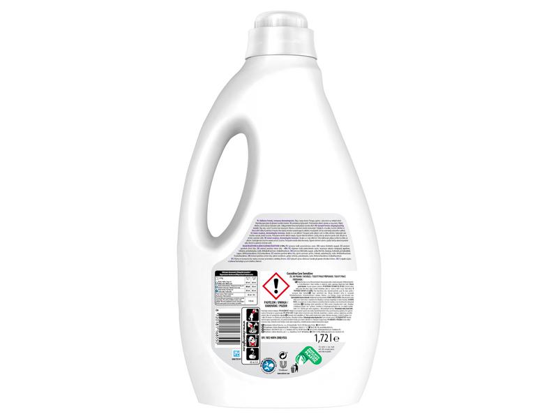 Coccolino Care Sensitive Mosógél 43 mosáshoz, 1.72L