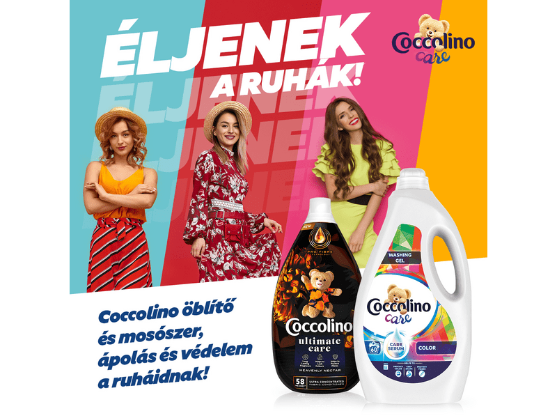 Coccolino Care Sensitive Mosógél 43 mosáshoz, 1.72L