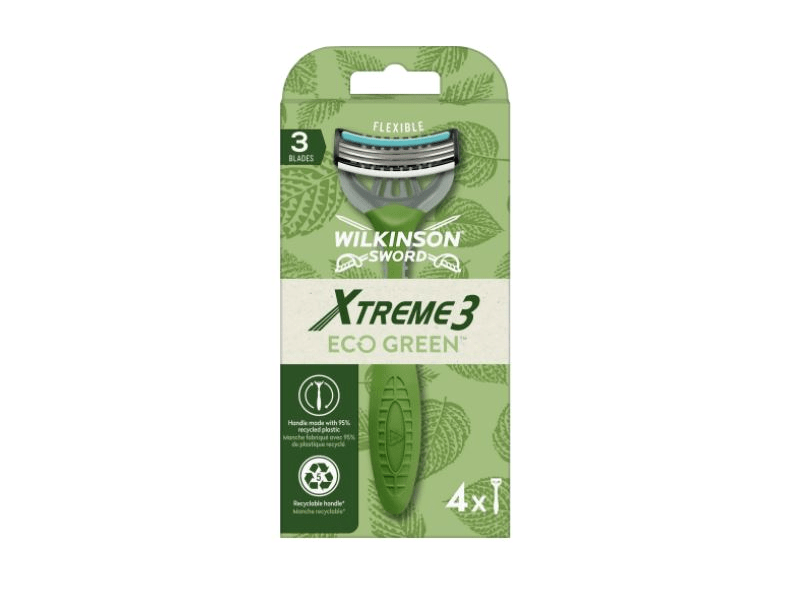 Wilkinson Xtreme 3 Eco Green borotva férfiaknak, 4 db