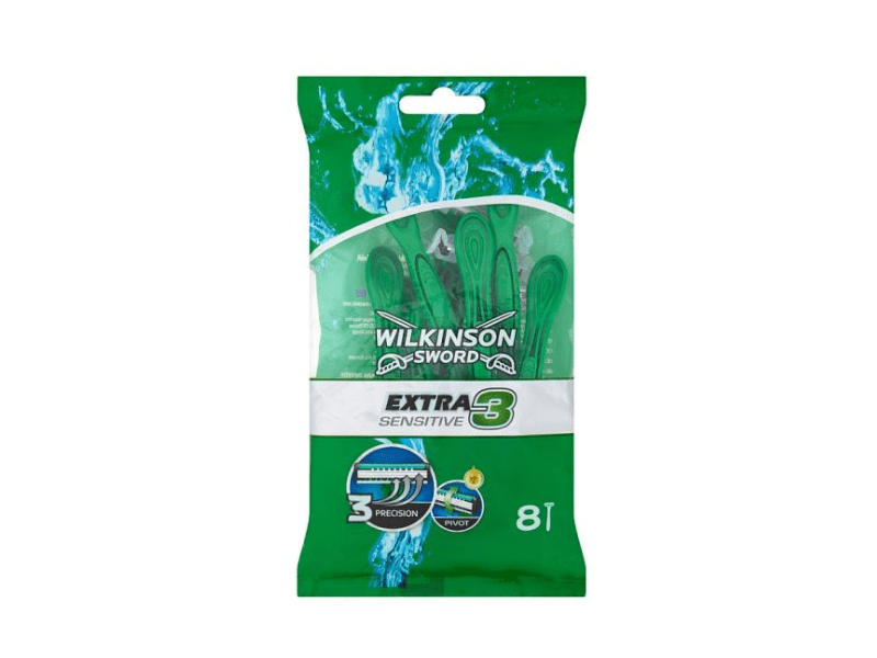 Wilkinson Sword Extra3 Sensitive 3 pengés eldobható borotva, 8 db