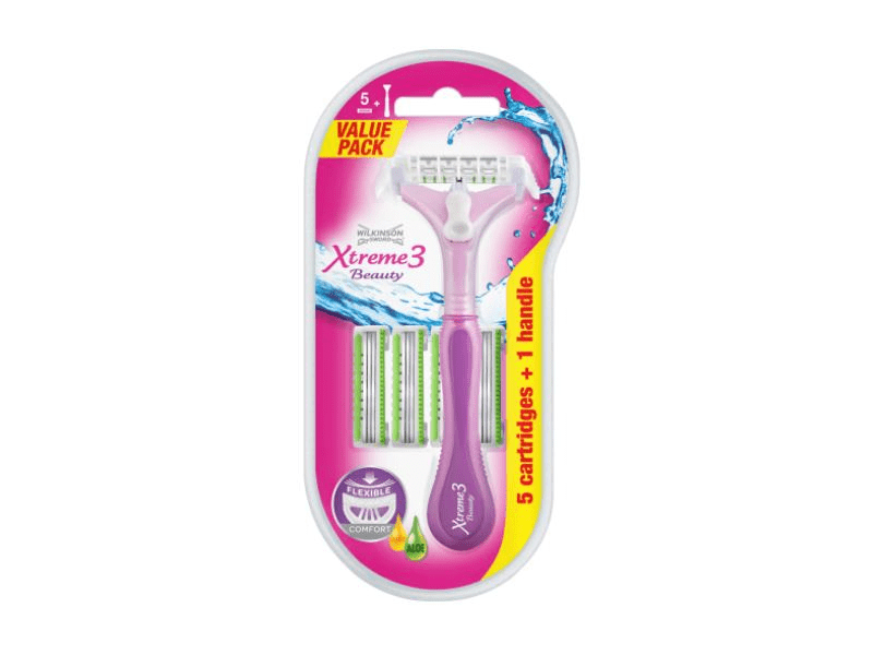 Wilkinson Xtreme 3 Beauty Hybrid Clampack Set, Nőnek, 1 borota+ 5 tartalék fej