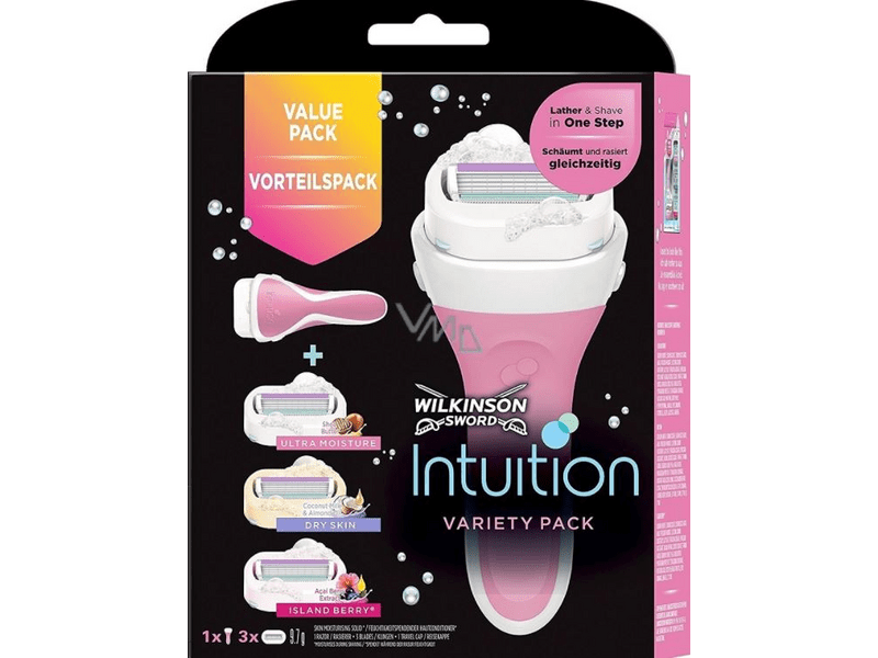 Wilkinson Intuition borotva + 3 különböző tartalékfej