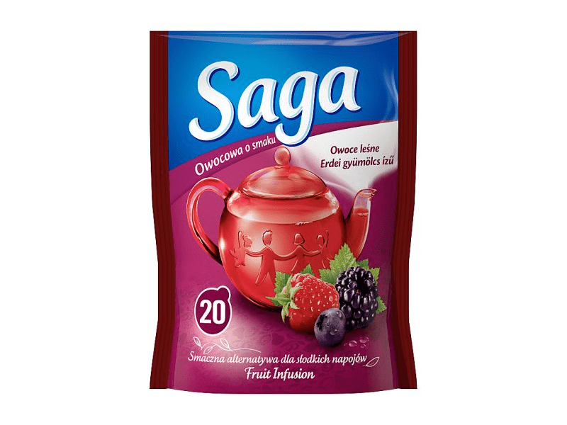 Saga Erdei gyümölcs ízű gyümölcstea, 20 db filter