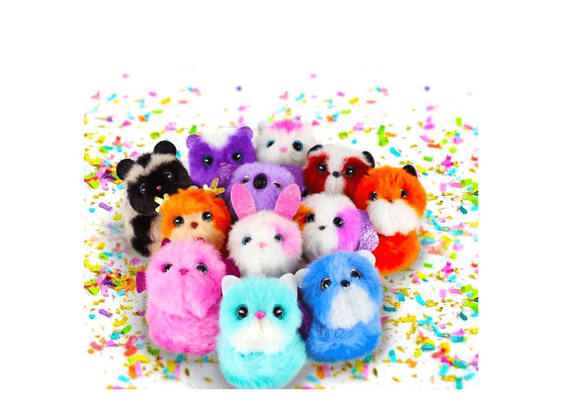 Skyrocket Toys 2064 Pomsies Poos plüssállat kulcstartó 7 cm - Többféle