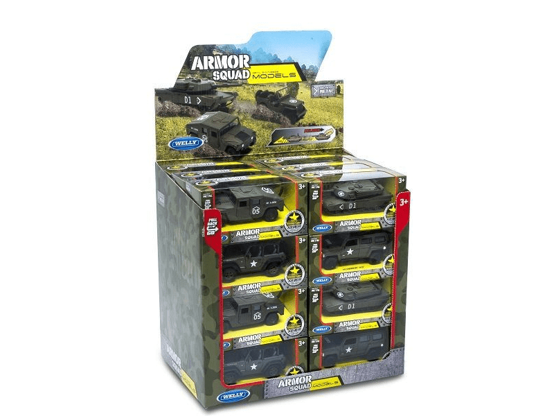 Welly Fém hátrahúzós katonai járművek (99190)