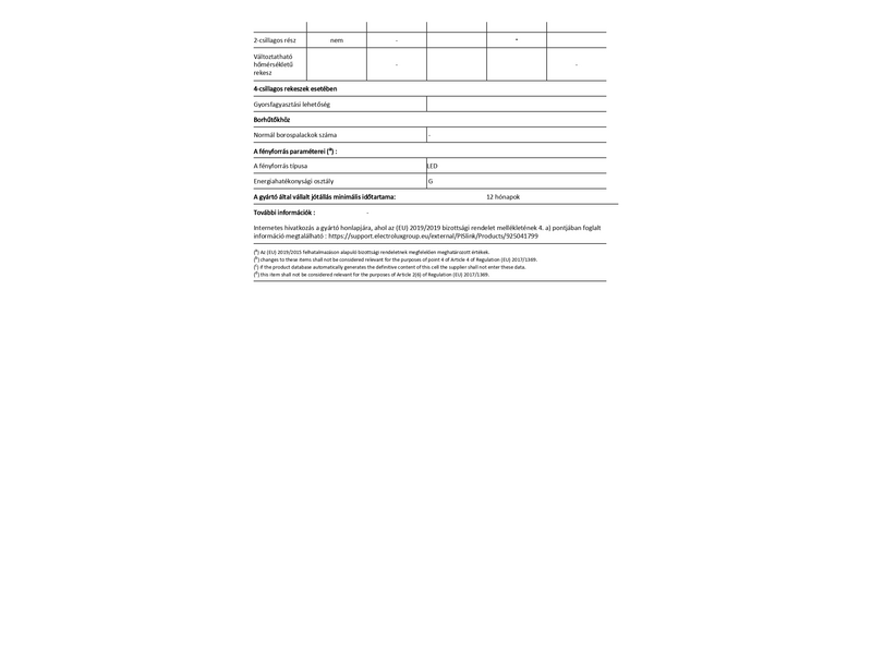 AEG RKB532F2DX Egyajtós hűtőszekrény