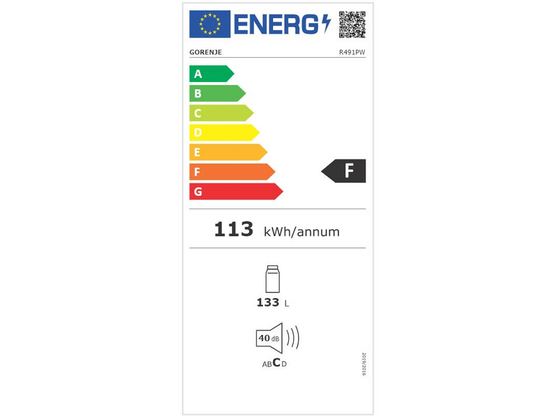 Gorenje R491PW Egyajtós hűtőszekrény