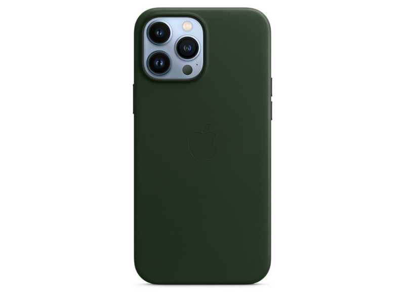 Apple MagSafe-rögzítésű iPhone 13 Pro Max-bőrtok, sötét mamutfenyőzöld (MM1Q3ZM/A)