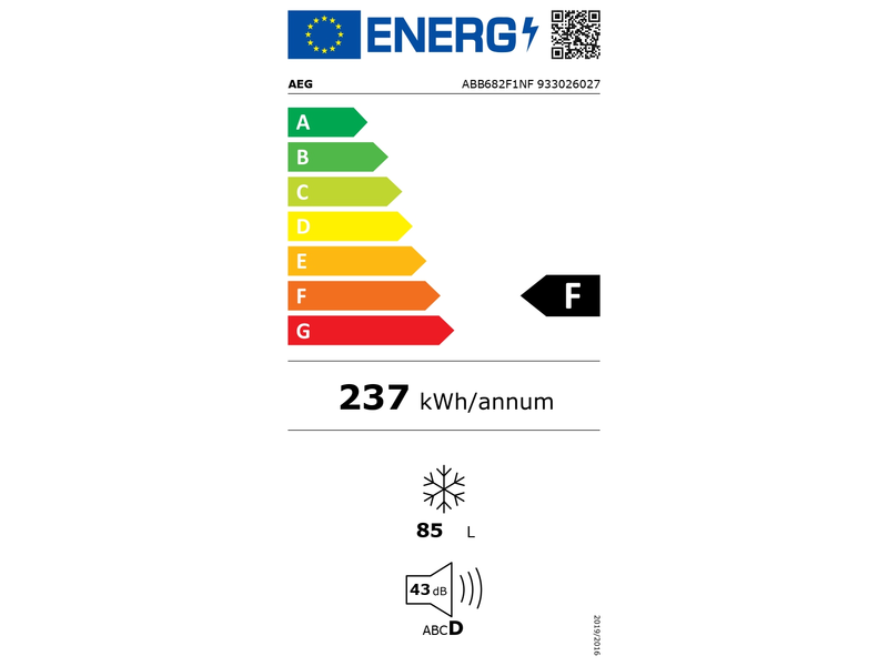 AEG ABB682F1NF Beépíthető fagyasztószekrény