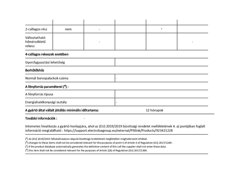 Zanussi ZXAN9FW0 Egyajtós hűtőszekrény