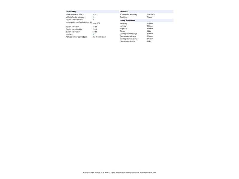 Candy CBDO485TWME/1-S Beépíthető mosó- szárítógép