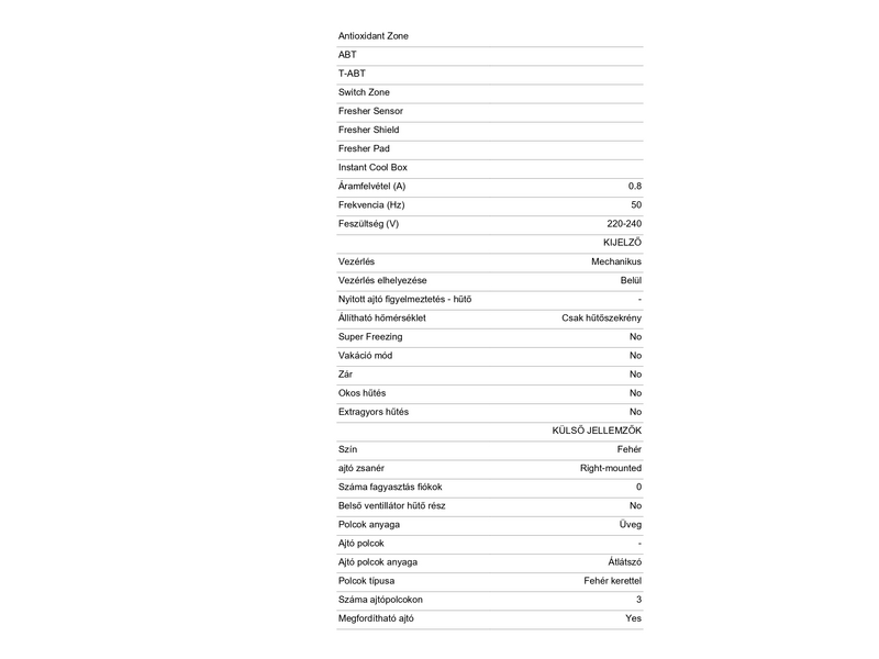 Candy CIO 225 NE Egyajtós hűtőszekrény