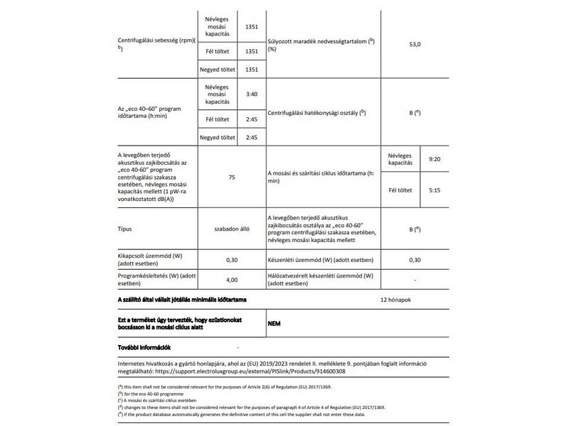 AEG L9WBE49W Ökokombi hőszivattyús mosó-szárítógép, gőzprogram, 9/6 kg, 1400 f/p., LCD kijelző