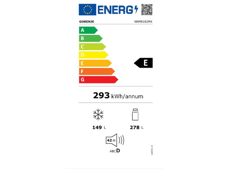 Gorenje NRM8182MX Side-by-side hűtőszekrény