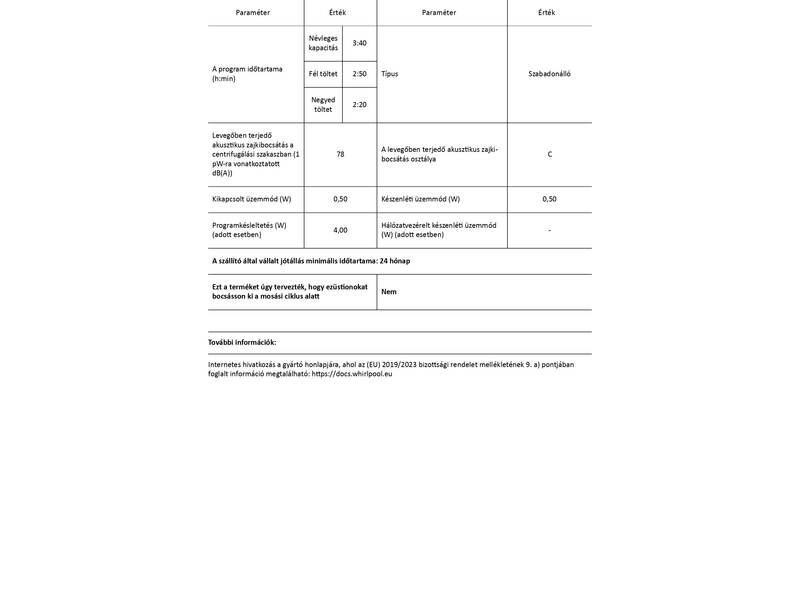 Whirlpool FFB 9448 WV EE Elöltöltős mosógép