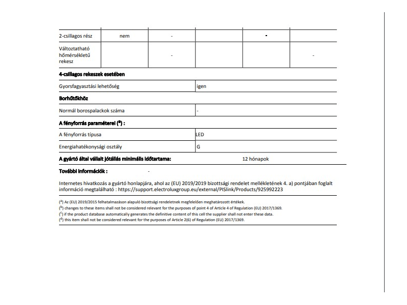 Zanussi ZTAN14FW0 Kombinált hűtőszekrény, 118 cm