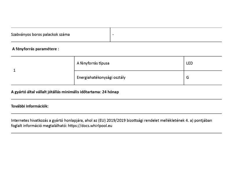 Whirlpool ART 65031 Beépíthető kombinált hűtőszekrény