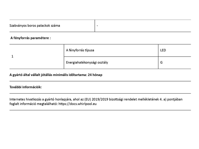 Whirlpool SP40 802 EU 2 Beépíthető alulfagyasztós hűtőszekrény