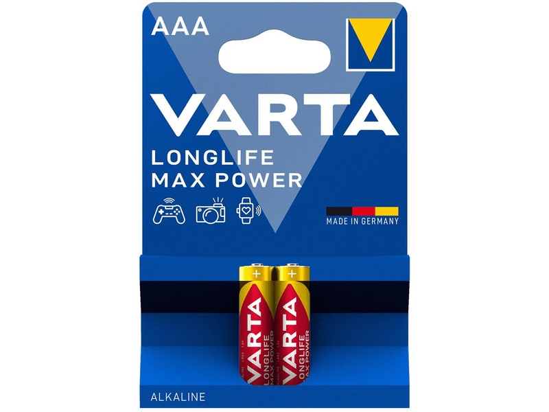 VARTA LONGLIFE MAX POWER mikro/ AAA/ LR03 elem BL2