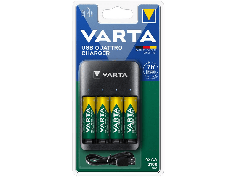 VARTA VALUE USB QUATTRO punjač + 4 AA 2100 mAh baterije