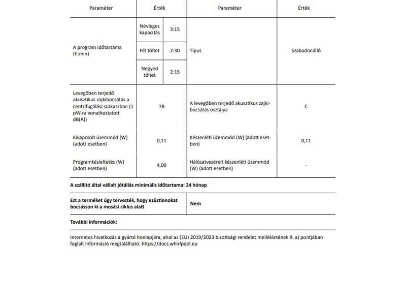 Whirlpool TDLR 6030S EU/N Felültöltős mosógép