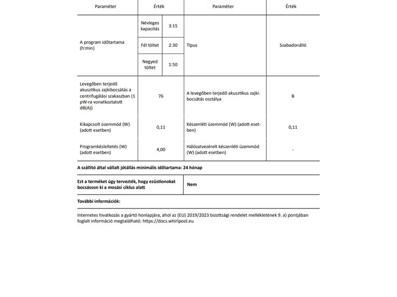 Whirlpool TDLR 6230SS EU/N Felültöltős mosógép