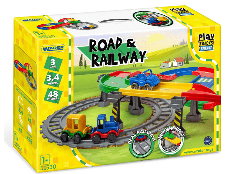 Wader Play Tracks Vasút és autópálya szett (51530)