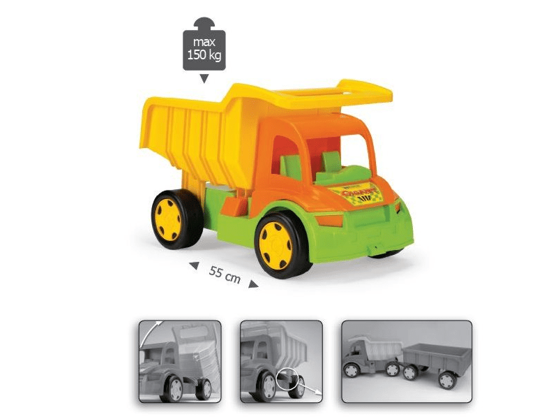 Wader Óriás dömper, sárga-zöld (65005)