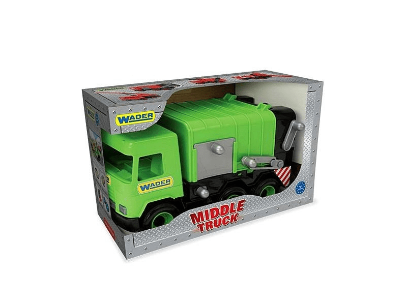 Wader Middle Truck: Kukás autó 43cm, zöld ( 32103 )