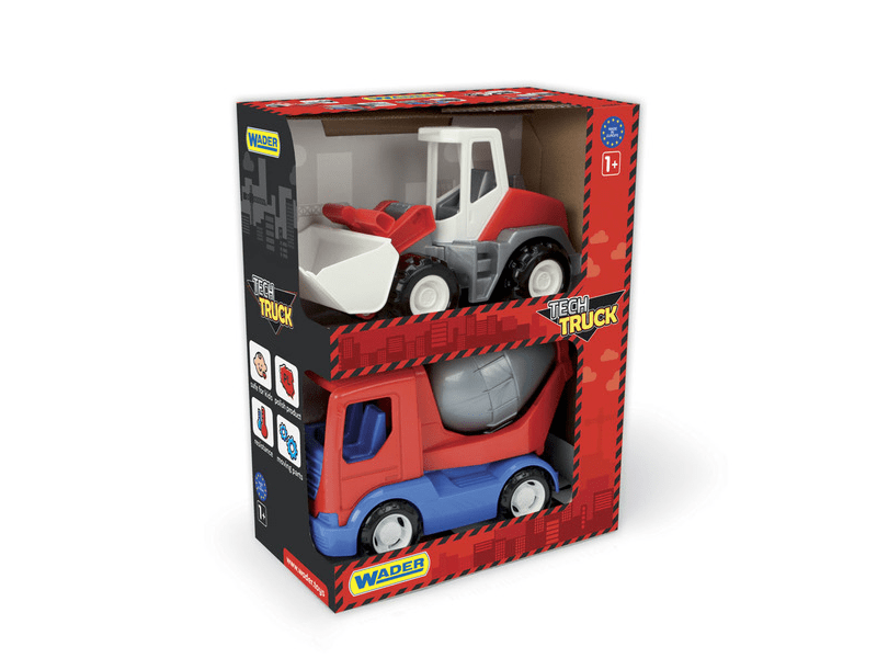 Wader Tech Truck Betonkeveró és rakodógép szett (35374)